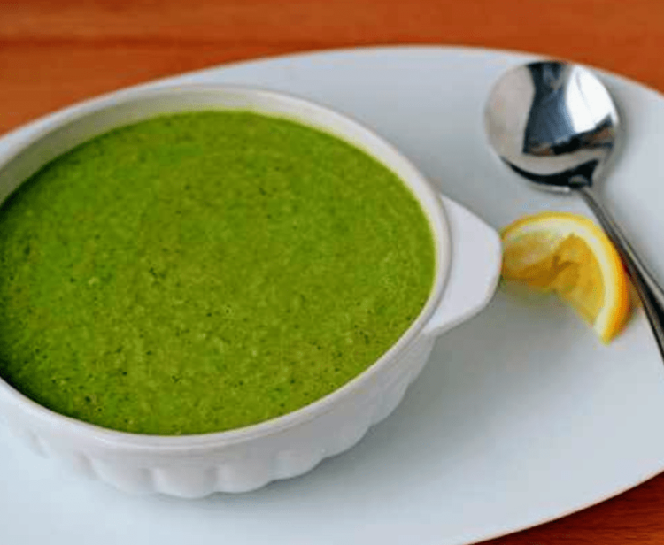 Broccoli and Kale Green soup Bellfield Organics