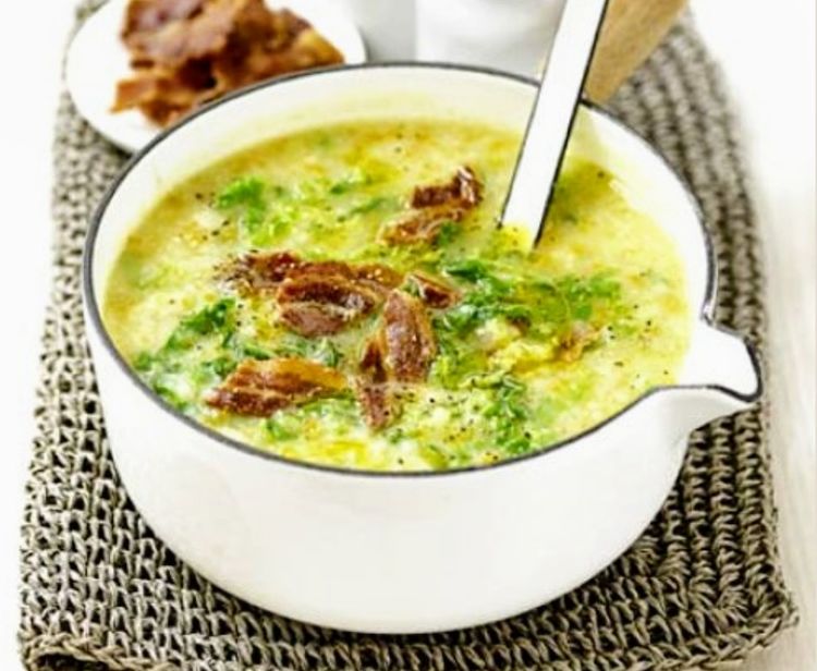 Savoy Cabbage & Potato Soup With Bacon Bellfield Organics